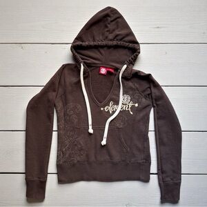 ELEMENT Brown Graphic Hoodie Sweatshirt – Size XS (Juniors Fit)
